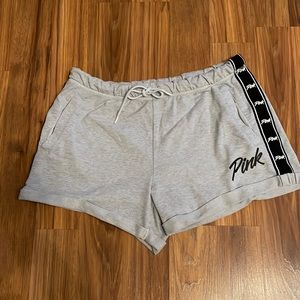 Pink Victoria’s Secret athletic sweat shorts L